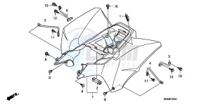 TRX250XD TRX250X Australia - (U) drawing REAR FENDER