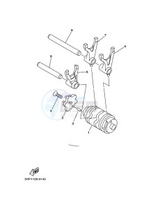 XTZ125E (1SBH) drawing SHIFT CAM & FORK