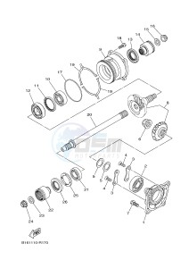 YFM700FWB KODIAK 700 CAMO (B169) drawing MIDDLE DRIVE GEAR