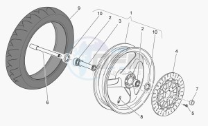 Breva 750 IE IE drawing Front wheel