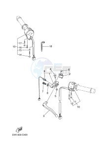 XT660R (5VKL 5VKL 5VKL 5VKL) drawing HANDLE SWITCH & LEVER