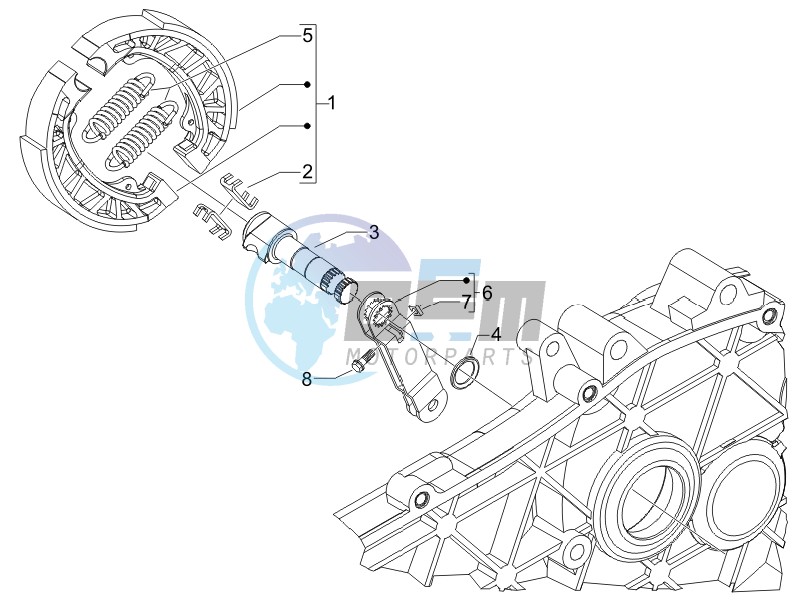 Rear brake - Brake jaw