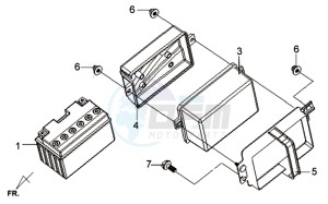 VS 125 drawing BATTERY - BATTERY HOLDER