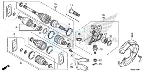 TRX420TE1E TRX420 ED drawing FRONT KNUCKLE/FRONT DRIVE SHAFT