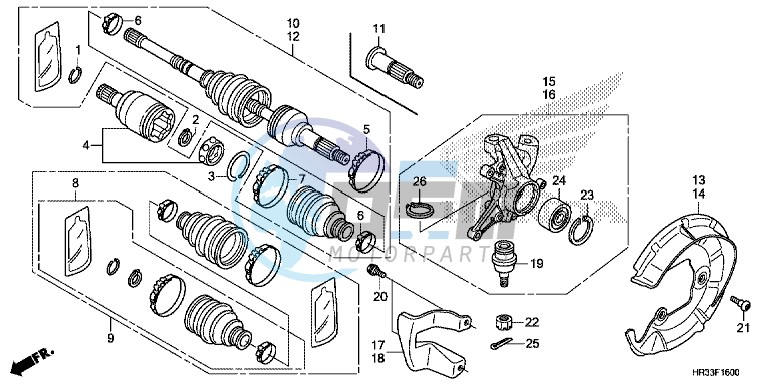 FRONT KNUCKLE/FRONT DRIVE SHAFT