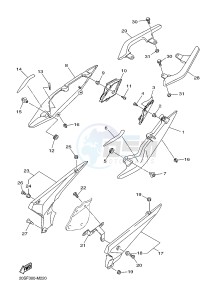 XJ6F ABS 600 DIVERSION F (ABS) (1DG3) drawing SIDE COVER