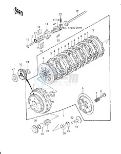 KZ 750 H [LTD] (H1) [LTD] drawing CLUTCH -- 80 H1- -