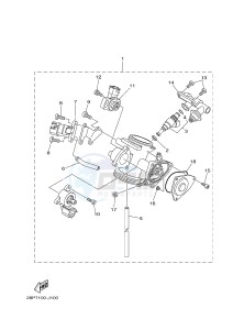 YFM550FWAD YFM5FGPAD GRIZZLY 550 EPS (1HSJ) drawing THROTTLE BODY ASSY 1