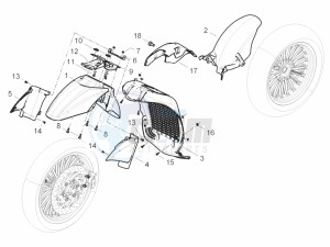 Beverly 300 ie ABS E4 (EMEA) drawing Wheel huosing - Mudguard