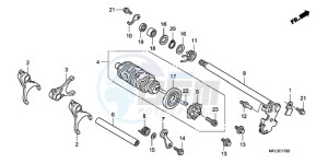 CBR1000RA9 Korea - (KO / ABS) drawing GEARSHIFT DRUM