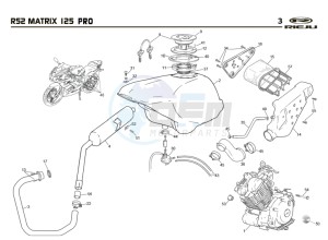 RS2-125-MATRIX-PRO-GREEN drawing HOSE CONNEXIONS TANKS