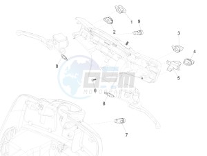 GTS 300 ie (EMEA, APAC) drawing Selectors - Switches - Buttons