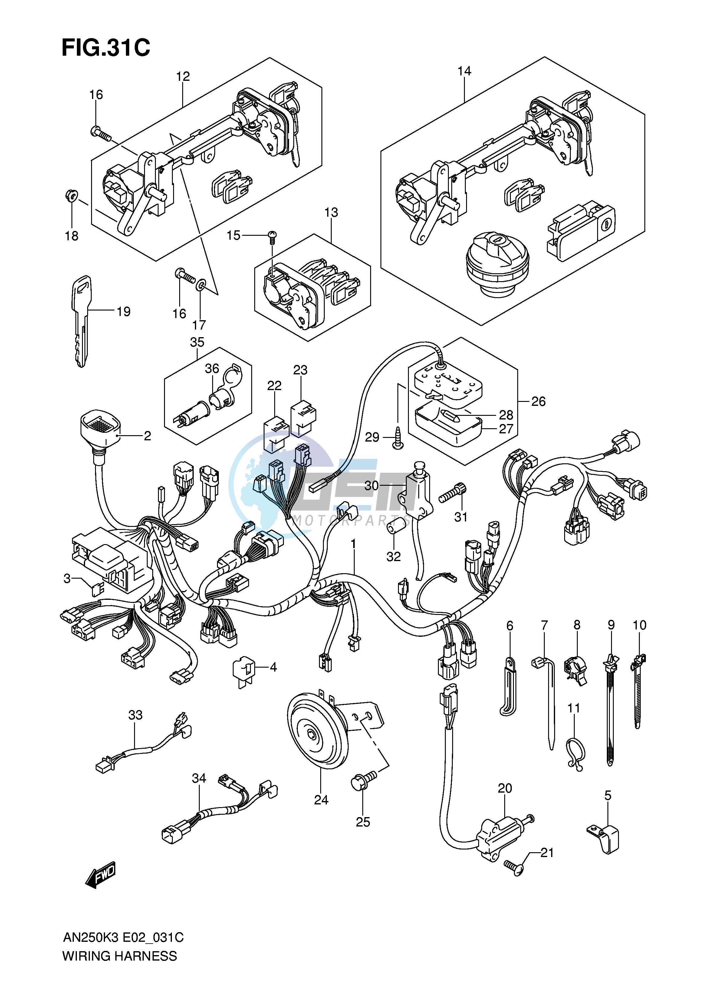 WIRING HARNESS (MODEL K6 E71)