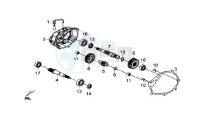 GTS 300i drawing CRANKCASE - DRIVE SHAFT