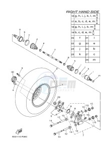 YFM700FWBD YFM70KPSJ KODIAK 700 EPS SPECIAL EDITION (B32D) drawing REAR WHEEL 2