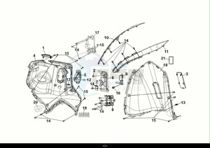 SYMPHONY ST 125 (XL12W1-EU) (E5) (M1) drawing FRONT INNER COVER