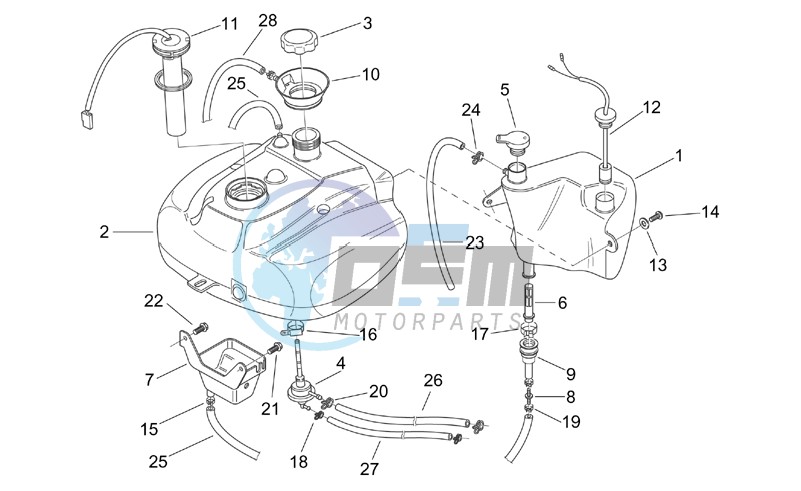 Oil and fuel tank