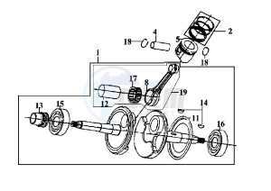 EURO MX E2 - 125 cc drawing CRANKSHAFT