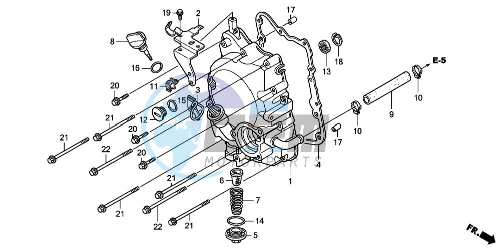 RIGHT CRANKCASE COVER (FES1257/A7)(FES1507/A7)