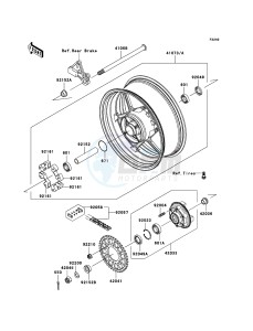 NINJA ZX-10R ZX1000E9F FR GB XX (EU ME A(FRICA) drawing Rear Hub