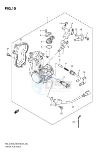 RM-Z450 (E3) drawing THROTTLE BODY