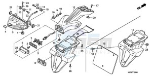 CB1000RAA Europe Direct - (ED / ABS) drawing TAILLIGHT