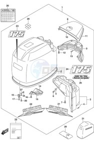 DF 175 drawing Engine Cover (Black) (C/R)