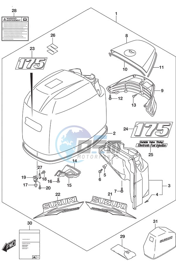 Engine Cover (Black) (C/R)