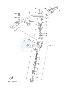 YZ125 (1SR8 1SR8) drawing REAR MASTER CYLINDER