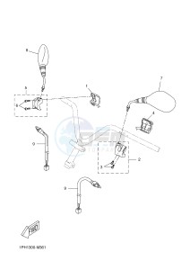 NS50 AEROX (1PH3 1PH3 1PH3 1PH3) drawing HANDLE SWITCH & LEVER