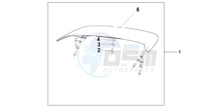 ST1300A drawing TOP BOX SPOILER DIGITAL SILVER