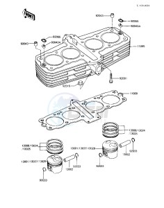 KZ 550 M [LTD SHAFT] (M1) [LTD SHAFT] drawing CYLINDER_PISTONS