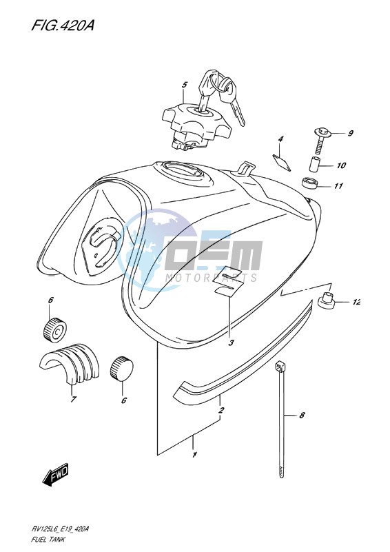 FUEL TANK (FOR 019,YSF - BLUE-BLACK)