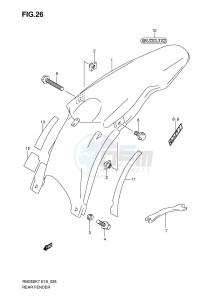 RM250 (E19) drawing REAR FENDER