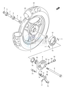 AE50 (E28) drawing FRONT WHEEL (AE50L M N P)