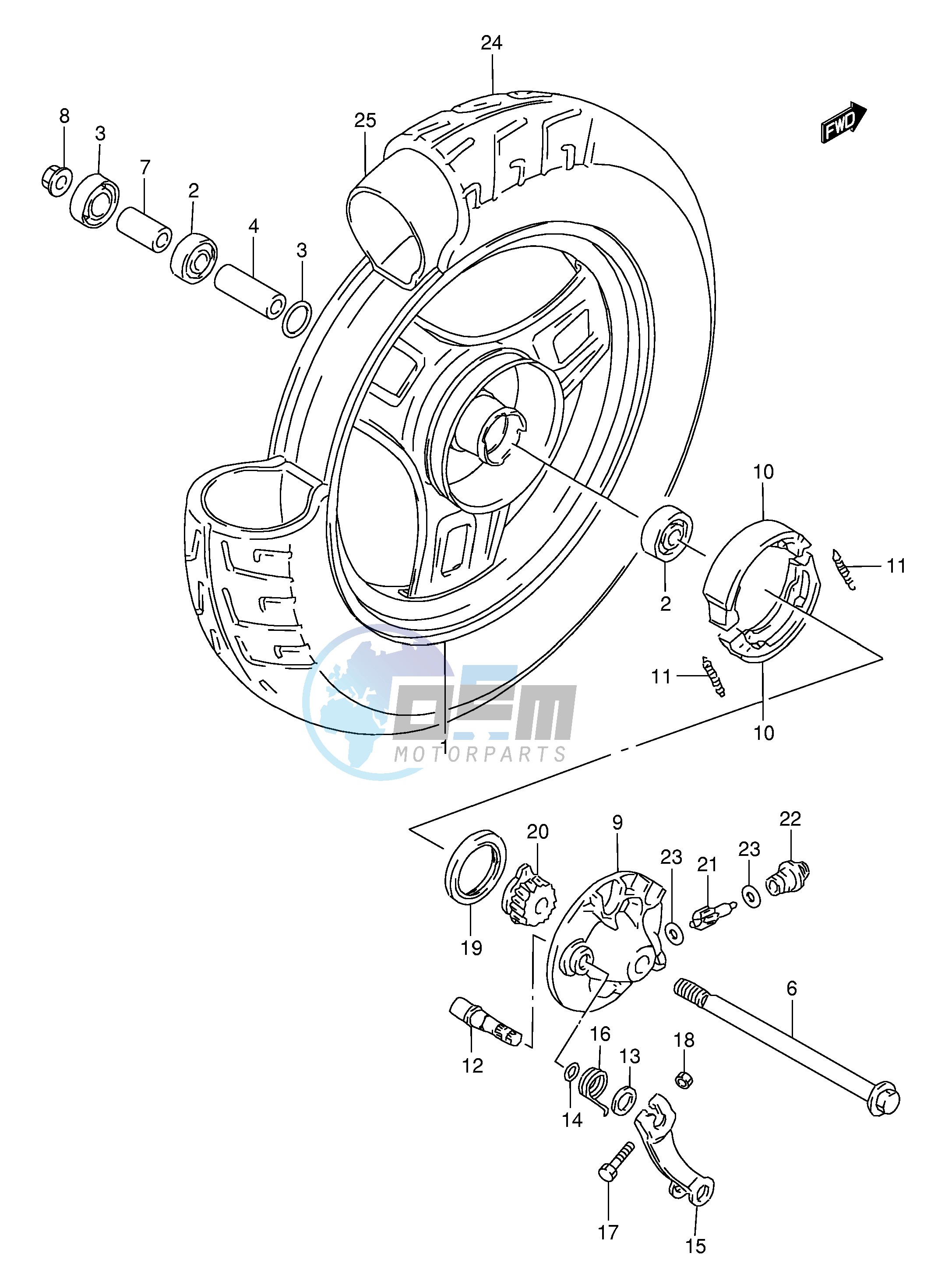 FRONT WHEEL (AE50L M N P)