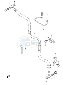 AN400 (E2) Burgman drawing FRONT BRAKE HOSE (MODEL K3)