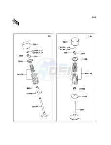 KX450F KX450E9F EU drawing Valve(s)