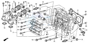 FJS600D SILVER WING drawing CYLINDER HEAD (FJS600D3/D4/D5/A3/A4/A5)