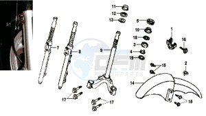 JOYRIDE 200 drawing FRONT FORK / STEERING HEAD BEARING