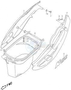 AY50 (V-W-X-Y) katana drawing FRAME COVER (model V)