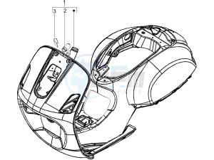 LX 125 4T E3 UK drawing Frame - bodywork