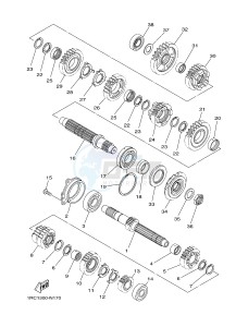 MT09 MT-09 900 (1RCN 1RCP) drawing TRANSMISSION