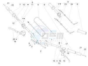 Liberty 125 4t Delivery e3 Single drawing Handlebars - Master cil.