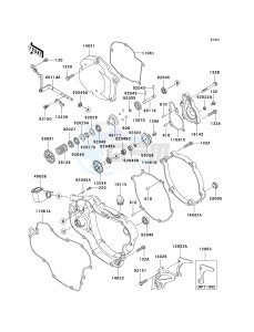 KX 125 M (M2) drawing ENGINE COVER-- S- -