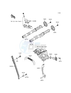 NINJA_ZX-6R ZX636EDF FR GB XX (EU ME A(FRICA) drawing Camshaft(s)/Tensioner