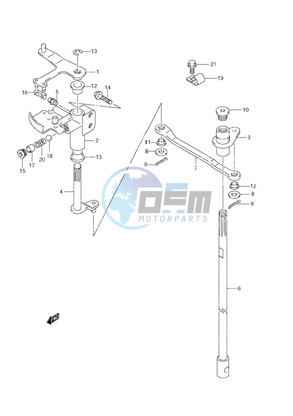 Clutch Shaft DF 140T (S/N 682149 & Newer) DF 140Z (S/N 680234 & Newer)