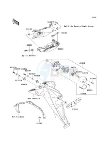 ZR 1000 B [Z1000] (7F-8F) 0B8F drawing TAILLIGHT-- S- -