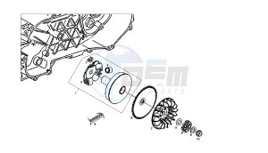 BOULEVARD - 50 CC 4T EU2 25 KM/H drawing DRIVING PULLEY