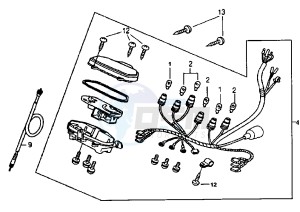 ATTILA - 125 cc drawing DASHBOARD UNIT